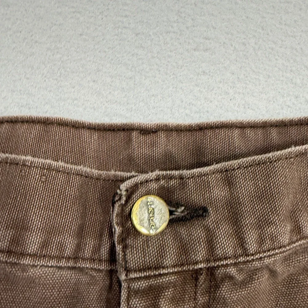 Vintage Carhartt Carpenter Shorts Men's 38 Brown Canvas 9